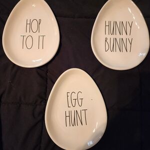 Rae Dunn Egg-Shaped Plates